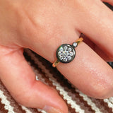 “Wealth & Fortune” Full - Pave Coin Ring - floysun