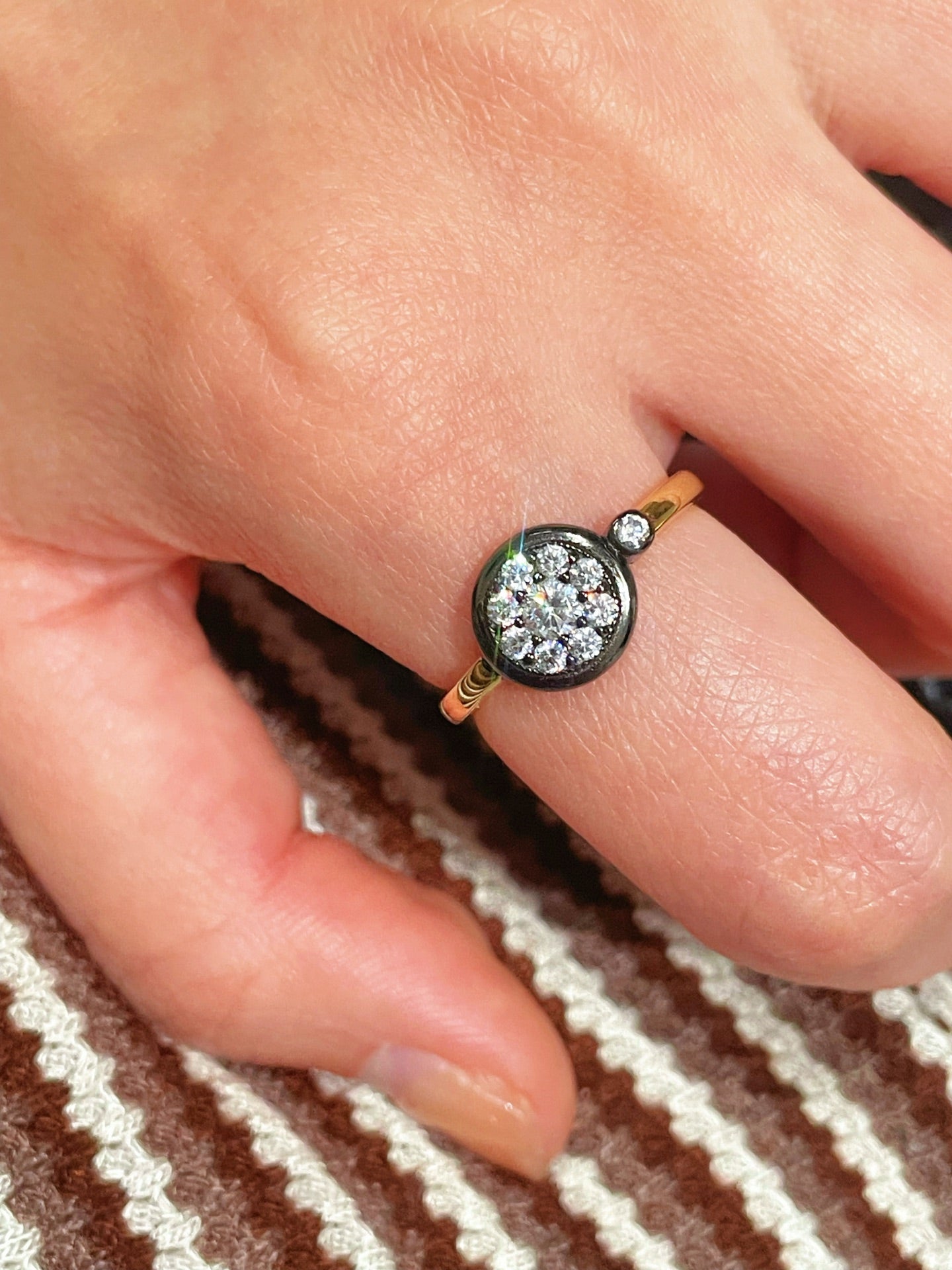 “Wealth & Fortune” Full - Pave Coin Ring - floysun