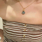 “Wealth & Prosperity” Full - Pave Black Gold Coin Pendant Necklace - floysun