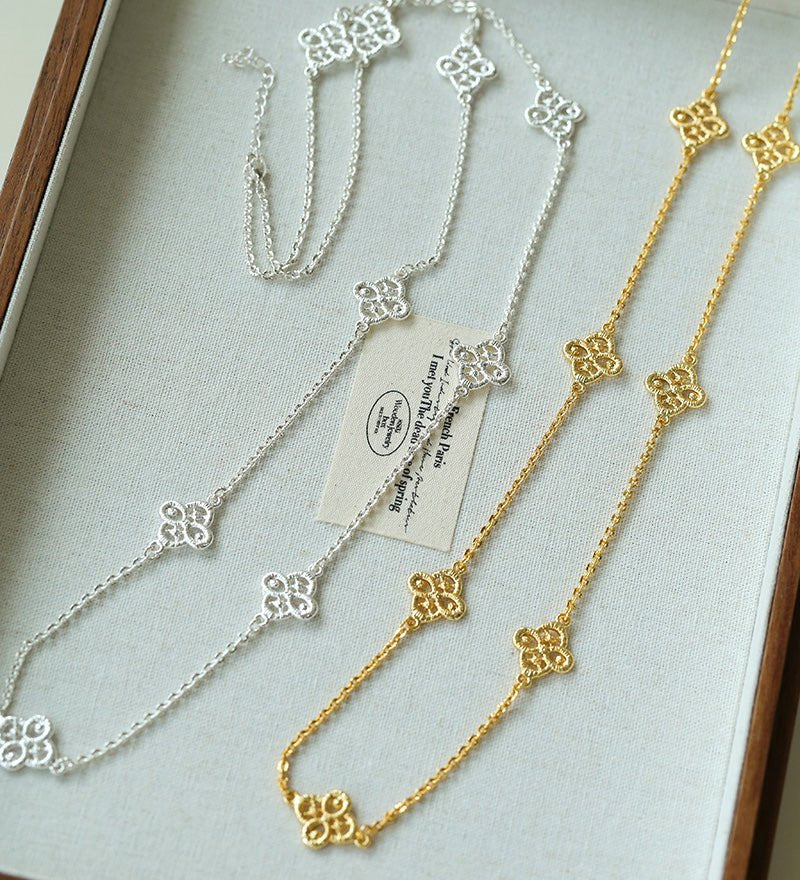 Whisper of Lace loom Long Necklace - floysun