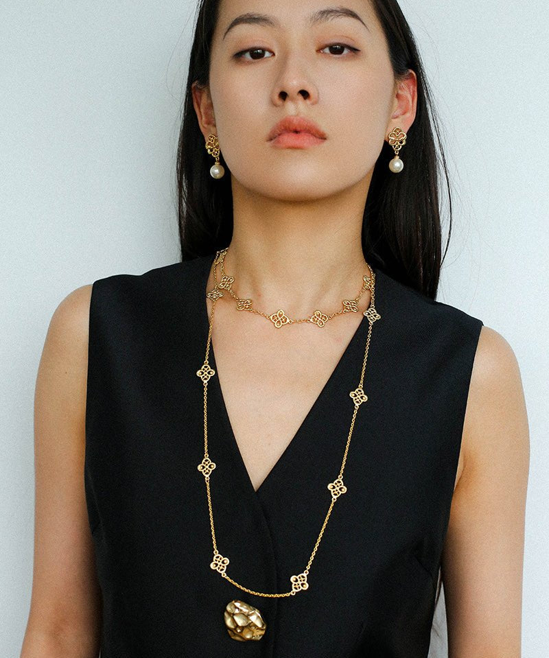 Whisper of Lace loom Long Necklace - floysun