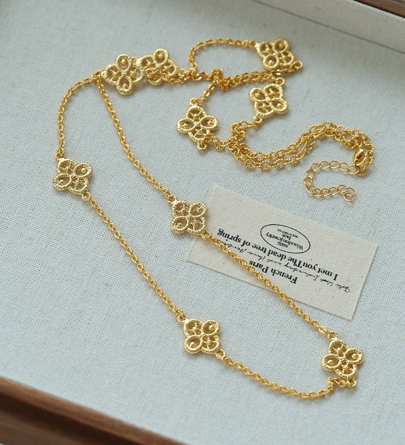 Whisper of Lace loom Long Necklace - floysun