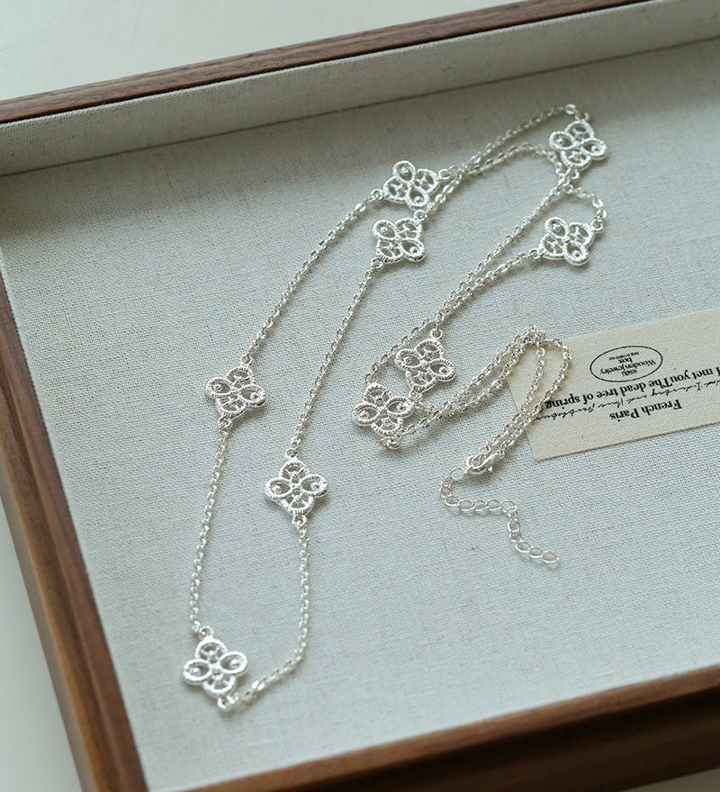 Whisper of Lace loom Long Necklace - floysun