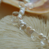 White Crystal Spliced Pearl Necklace - floysun