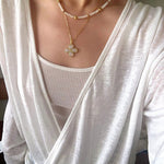 White Jade Beaded Necklace - floysun