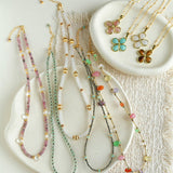 White Jade Beaded Necklace - floysun