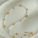 White Jade Beaded Necklace - floysun