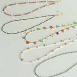 White Jade Beaded Necklace - floysun