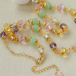 White Jade Elephant Glass Beaded Necklace - floysun