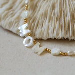 White Mother of Pearl Custom Initial Pearl Necklace - floysun