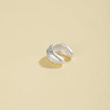 Woven Textured Brushed C - Shape Ear Cuff - floysun