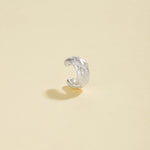 Woven Textured Brushed C - Shape Ear Cuff - floysun