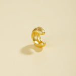 Woven Textured Brushed C - Shape Ear Cuff - floysun