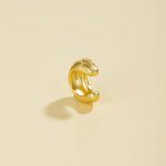 Woven Textured Brushed C - Shape Ear Cuff - floysun