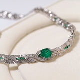 Halskette mit Smaragd-Schlangenglanz