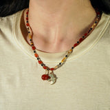Dream Island Flaming Bird Beaded Necklace