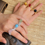 Lace Aura Natural Stone Ring