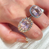 Romantic Pink Padparadscha Striped Ring