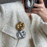 Chanel-Inspired Camellia Two-Way Brooch & Hair Clip