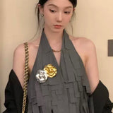Chanel-Inspired Camellia Two-Way Brooch & Hair Clip