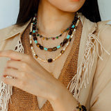 Tiger Eye & Turquoise Layered Bracelet