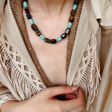 Tiger Eye & Turquoise Layered Necklace