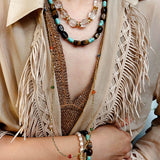 Tiger Eye & Turquoise Layered Bracelet