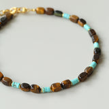 Tiger Eye & Turquoise Layered Necklace