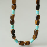 Tiger Eye & Turquoise Layered Necklace