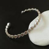 Delicate Daisy Open Cuff Bracelet