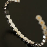 Delicate Daisy Open Cuff Bracelet