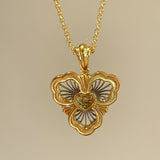 Lucky Clover Opera Heart Necklace