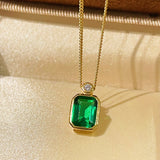 Emerald Perfume Bottle Necklace