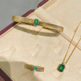 Emerald Perfume Bottle Necklace