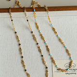Multi-Fish Black Onyx & Blue Turquoise Necklace