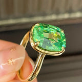 Neon Green Paraiba Glow Ring