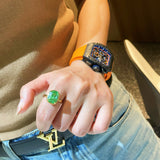 Neon Green Paraiba Glow Ring
