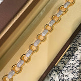 Vintage Weave Circle Pavé Bracelet
