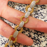 Vintage Weave Circle Pavé Bracelet