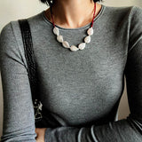 Natural Baroque Pearl & Red Garnet Necklace