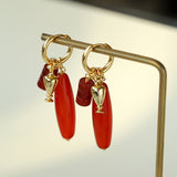 Dual Agate Bottle-Inspired Convertible Earrings