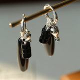 Dual Agate Bottle-Inspired Convertible Earrings