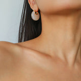 Elegant Mother-of-Pearl Double-Sided Earrings