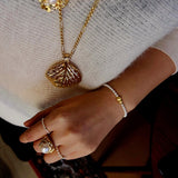 Modern Vintage Wrapped Pearl Ring