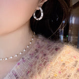 Pavé Leopard Print Hoop Earrings