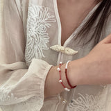 Lucky Red Bracelet | Pearl Cord & Pearl Agate Styles