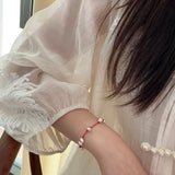Lucky Red Bracelet | Pearl Cord & Pearl Agate Styles