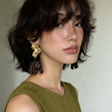 Ebony Horse Head Statement Earrings