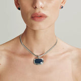 Liquid Enamel Pendant Necklace – Original Minimalist Luxury Collarbone Chain