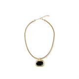 Liquid Enamel Pendant Necklace – Original Minimalist Luxury Collarbone Chain